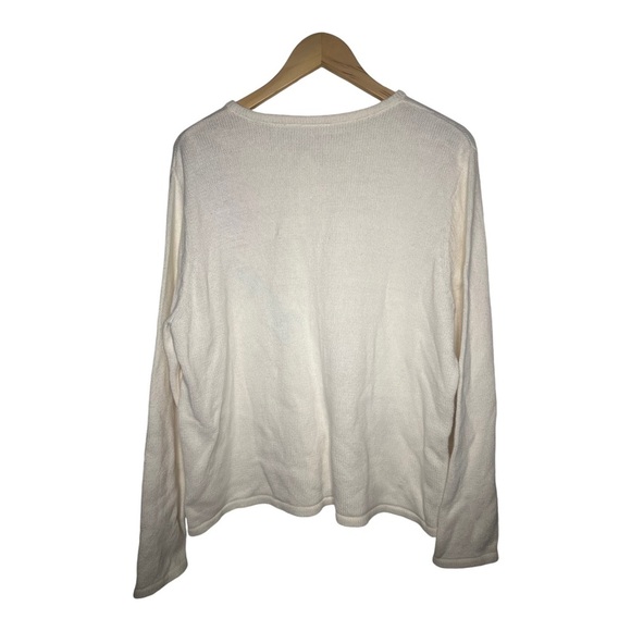 Vtg Poinsettia Christmas Sweater 16-18W Holiday - Picture 3 of 4